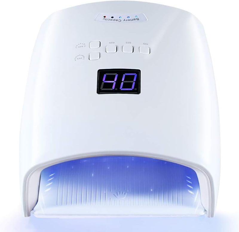 Photo 1 of UV LED Nail Lamp, UV Light for Nails, Rechargeable UV Nail Lamp with Automatic Sensor, Cordless Nail Dryer for Gel Polish, Nail Light for Fingernail &Toenail 5 Timer Setting LCD Display, Gel Nail Lamp