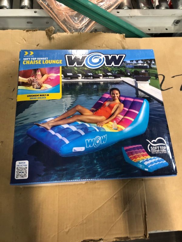 Photo 2 of WOW Sports Sunset Chaise Lounge Inflatable Pool and Beach Chair
