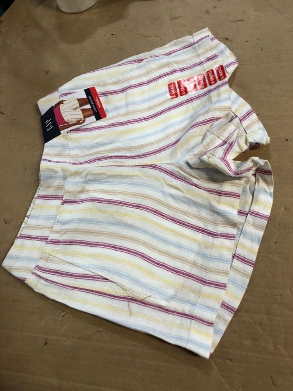 Photo 4 of Gap Ladies Linen Pull On Elastic Waistband Short (Dotted Sun Stripe, XS) 
