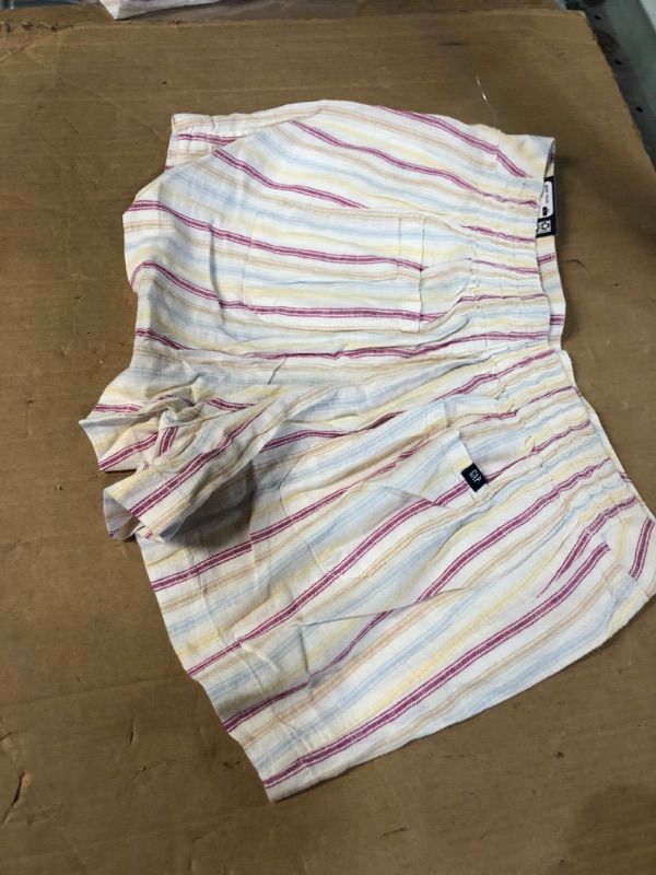 Photo 4 of Gap Ladies Linen Pull On Elastic Waistband Short (Dotted Sun Stripe, L) 
