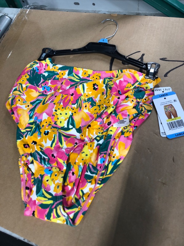 Photo 2 of Anne Cole Limited Edition Ladies Convertible High Waist Shirred Swim Bottom (Sunshine Floral L)
