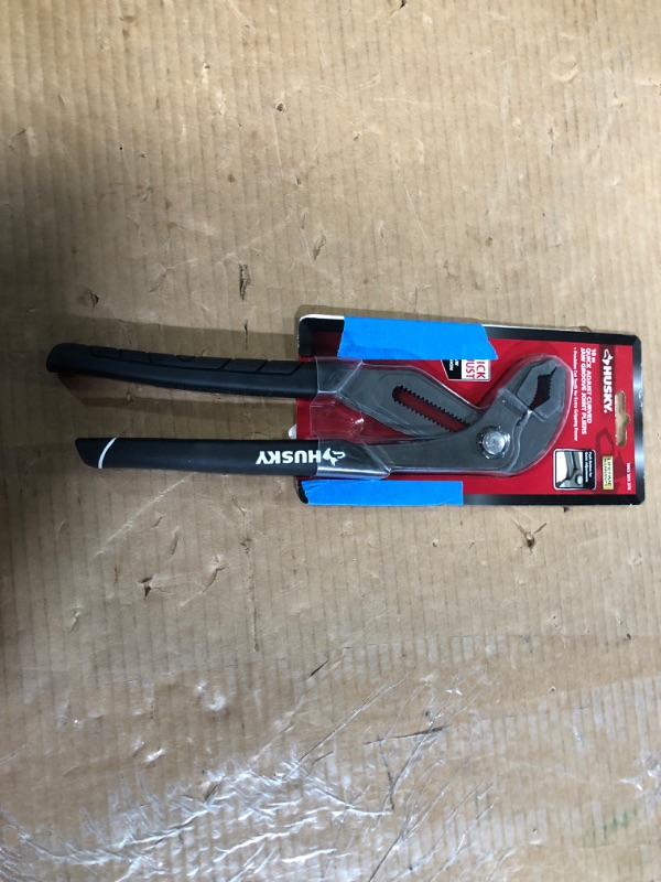 Photo 1 of 10 in. Quick Adjusting Groove Joint Pliers with Curved Jaw
