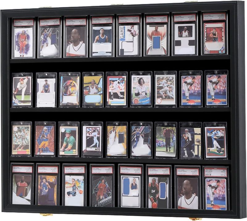 Photo 1 of  ** PARTS ONLY** 36 Graded Sports Card Display Case - Baseball Card Display Case Lockable - Collection Card Display