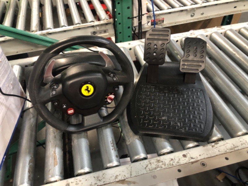 Photo 2 of **PARTS ONLY, NON-FUNCTIONAL, LIGHT DAMAGE** THRUSTMASTER T80 Ferrari with NRL Wheel Stand Lite Bundle