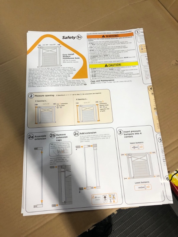 Photo 2 of *USED* Safety 1st Easy Install Modern Farmhouse Gate, White