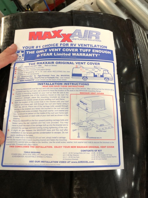 Photo 1 of Maxxair 503.1504 (00-933069) Black Vent Cover