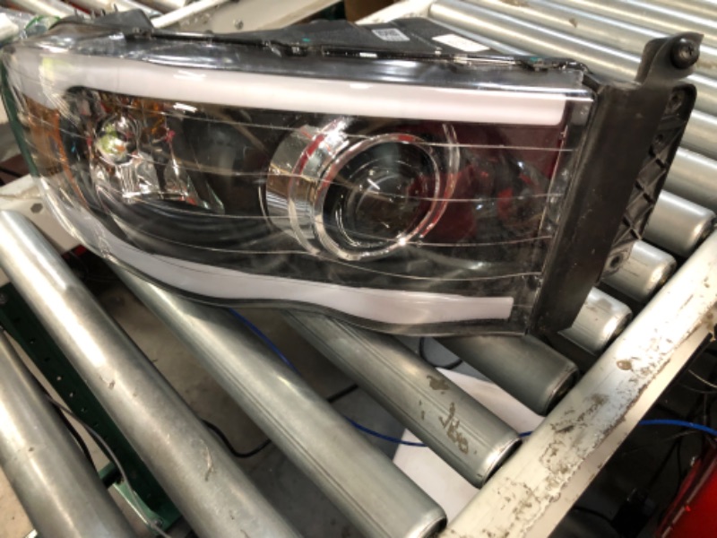 Photo 4 of Alpha Owls 8710180 Projector Headlights With Switchback Sequential LED Bar & Startup Light - Black Amber