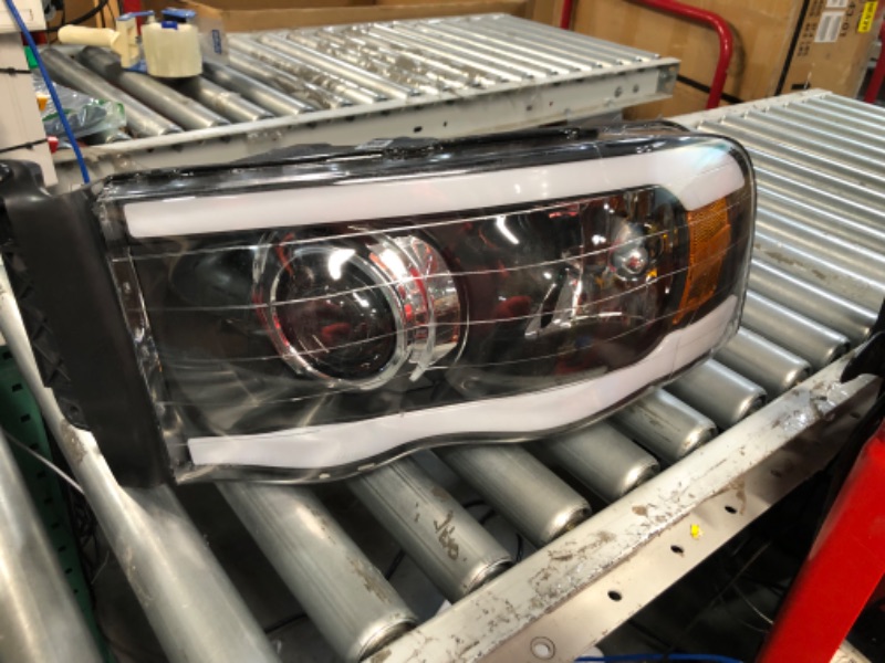 Photo 5 of Alpha Owls 8710180 Projector Headlights With Switchback Sequential LED Bar & Startup Light - Black Amber