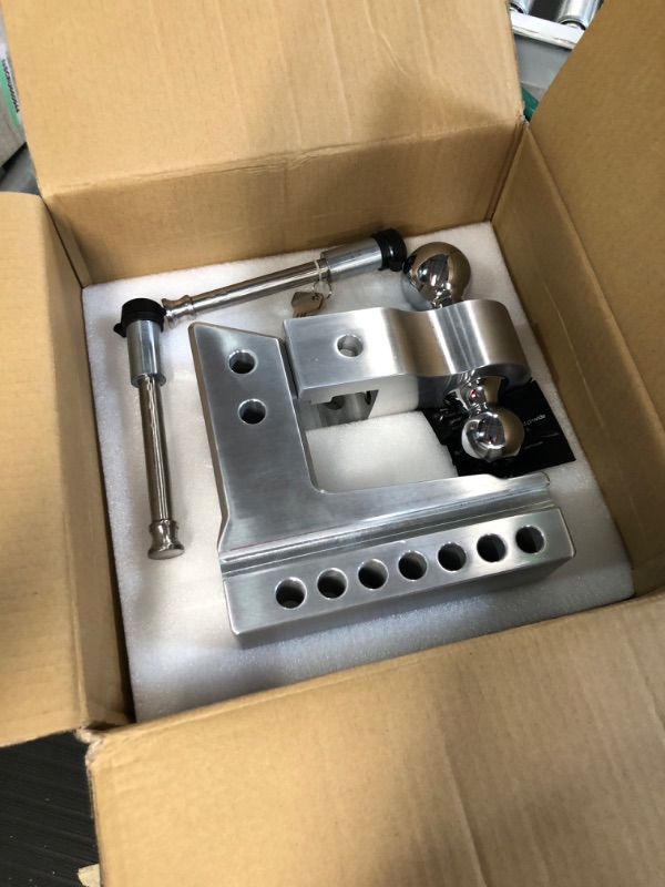Photo 1 of Adjustable Trailer Hitch, Fits 2.5 Inch Receiver, 6 Inch Drop Hitch, 18,500 LBS GTW