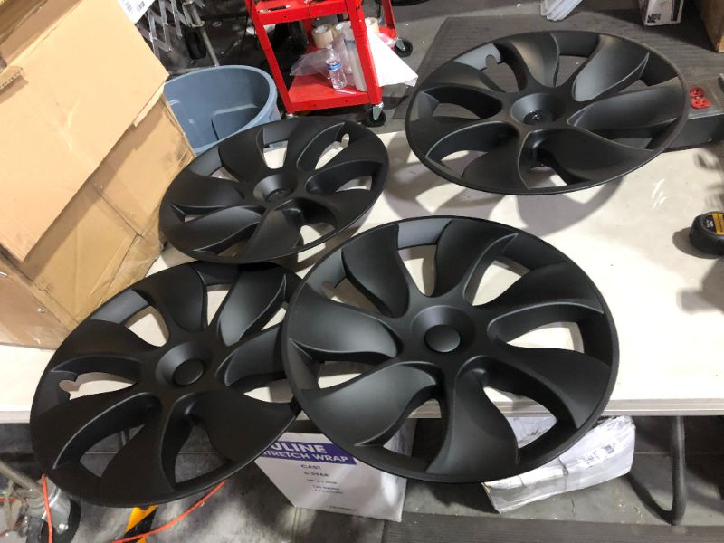 Photo 2 of ***MISSING PARTS - SEE NOTES***
Terfulnel 19 Inch Hubcap Fit 2017-2023 Tesla Model Y Wheel Covers 4PCS