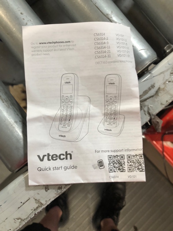 Photo 3 of VTech VG101-11 DECT 6.0 Cordless Phone for Home, Blue-White Backlit Display, Backlit Big Buttons