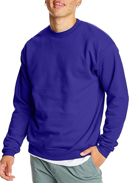 Photo 1 of Hanes Men's EcoSmart Fleece Sweatshirt, Cotton-Blend Pullover, Crewneck Sweatshirt XL