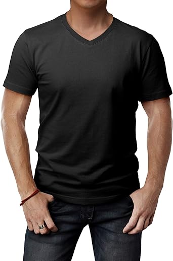 Photo 1 of APT9 Slim Fit Short Sleeve Lounge T-Shirts Soft Lightweight V-Neck Black 2-Pack