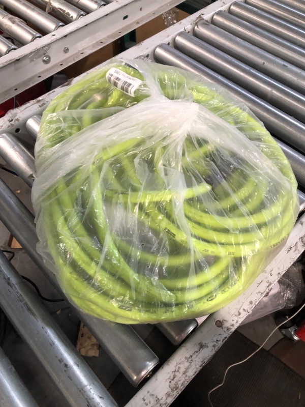 Photo 3 of Flexzilla Air Hose, 3/8 in. x 50 ft., 1/4 in. MNPT Fittings, Heavy Duty, Lightweight, Hybrid, ZillaGreen