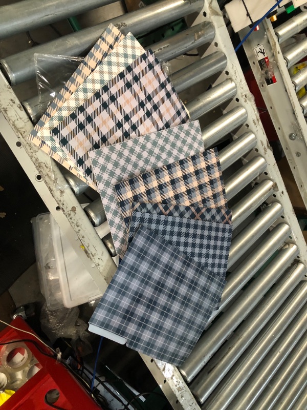 Photo 2 of Decorative File Folders 8 Pack - 8 Different Blue Plaid Fashion Designs, 1/3 Cut Tabs Letter Size 9x11.5 inch