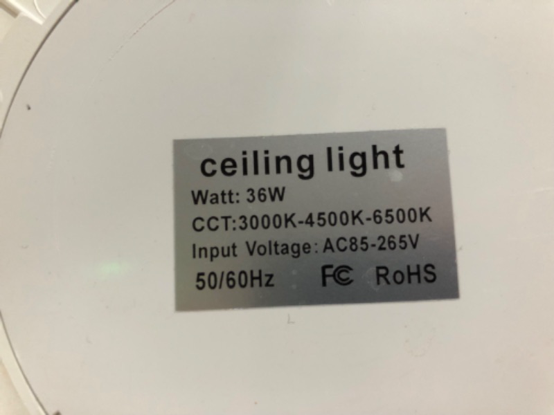 Photo 2 of *USED* Flush Mount Ceiling Light, 3000K/4500K/6500K switchable Ceiling Light, 12 Inch flush mount light, 36W