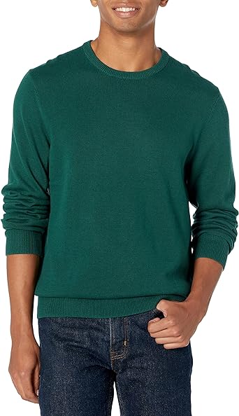 Photo 1 of Amazon Essentials Men's Crewneck Sweater XL Green