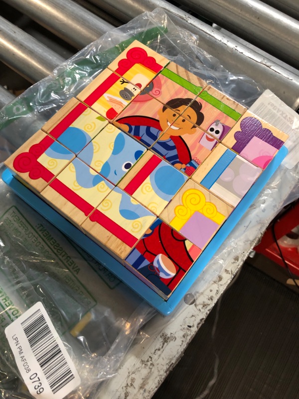 Photo 1 of **PARTS ONLY** Melissa & Doug Blue's Clues & You! Wooden Cube Puzzle (16 Pieces)