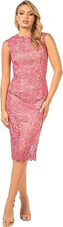 Photo 1 of Dress the Population Women's Claudette Lace Sheath Midi Dress