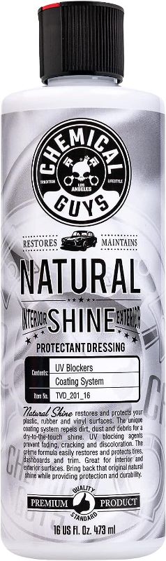 Photo 1 of Chemical Guys Natural Shine, Satin Shine Dressing For Plastic, Rubber and Vinyl, 16 oz