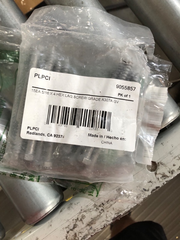 Photo 1 of **PARTS ONLY** Prime-Line 9055857 Hex Lag Screws, 5/16 inch X 4 inch, A307 Grade A Hot Dip Galvanized Steel, (15-pack)