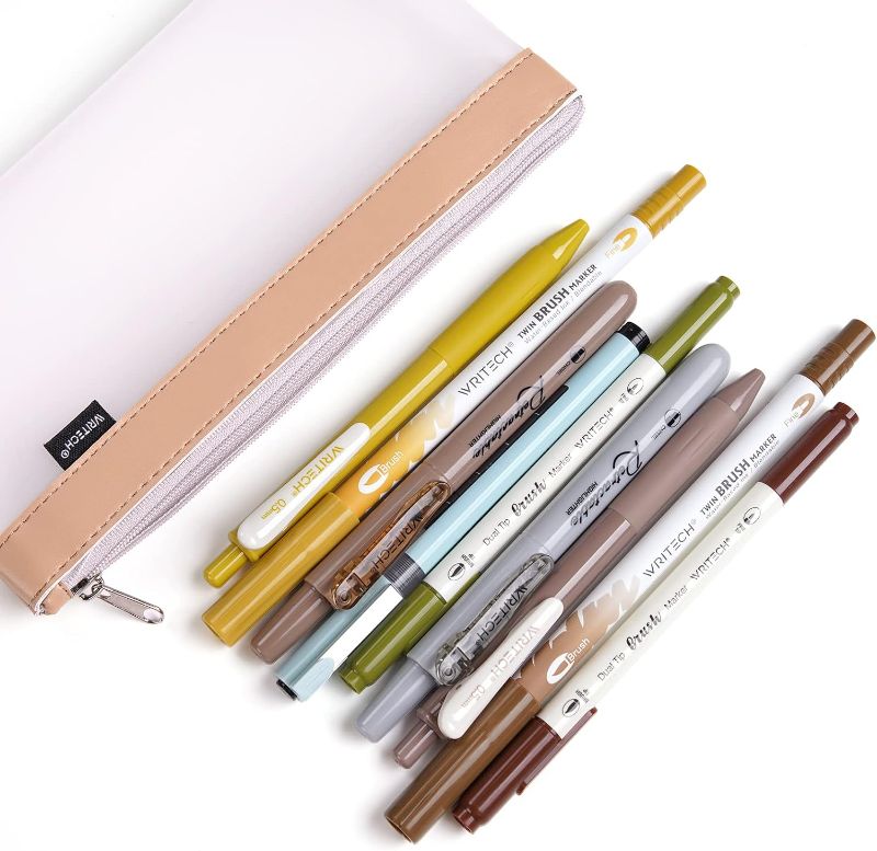 Photo 1 of WRITECH Journaling Kit Gel Pens  0.5mm Fine Point Retractable Gel Ink Pen Assorted 9ct (Earth Tone)