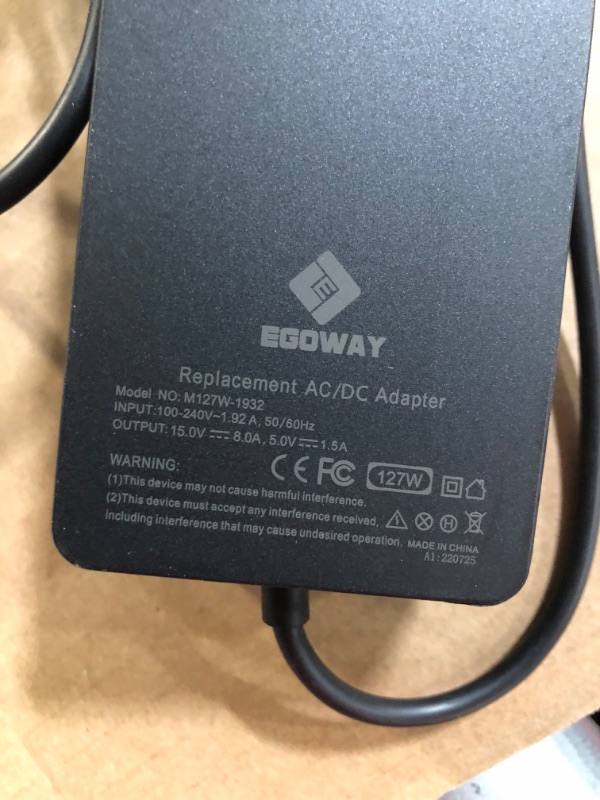 Photo 4 of Surface Book 3 Surface Pro Charger, 127W 15V 8A AC Power Supply Adapter