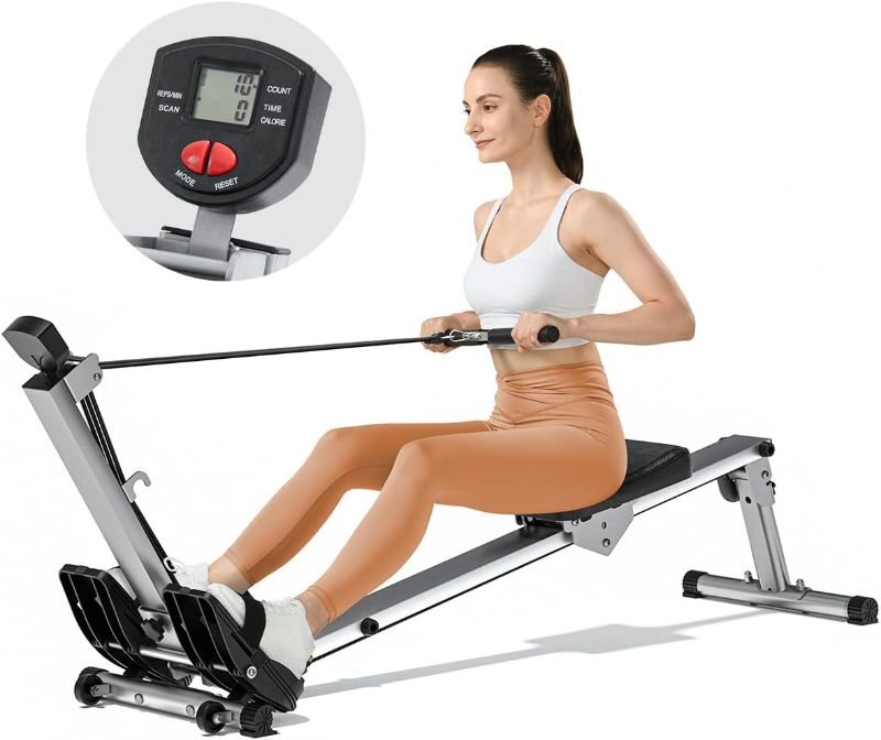 Photo 1 of **SEE NOTES**
Rowing Machine for Home Use, Foldable Rowing Machinefor Full Body Exercise Cardio Workout with LCD Monitor & Comfortable Seat Cushion, Quiet & Smooth-2023 Revolution New Row Machine
