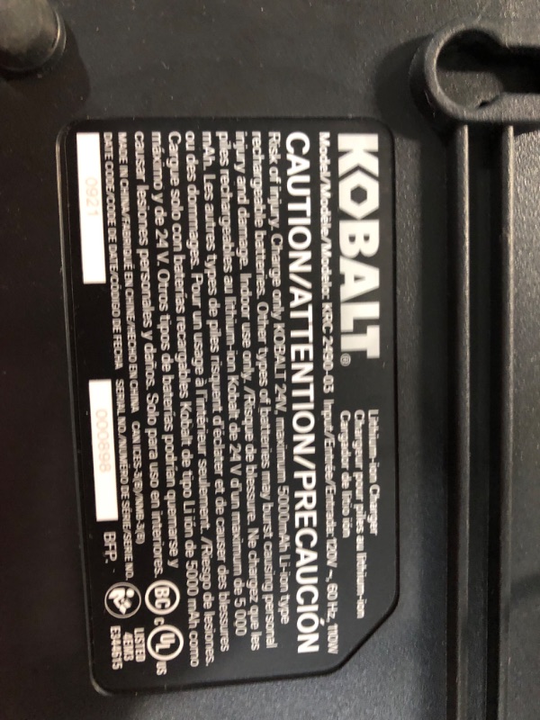 Photo 4 of **SEE NOTES**
Kobalt 24-Volt Max-Volt 1/2-in Drive Cordless Impact Wrench (Item #672825) Battery and Charger Included