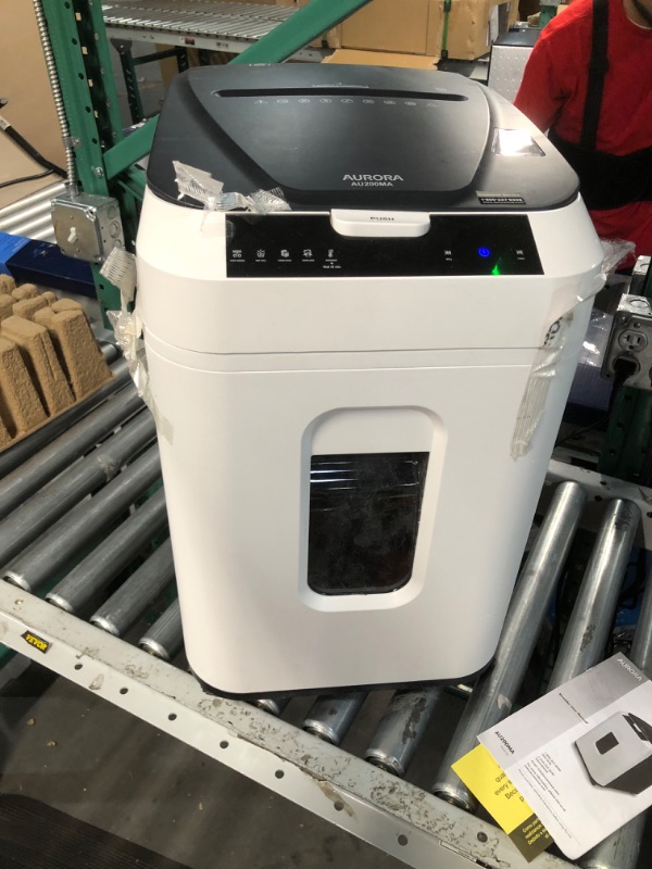 Photo 3 of Aurora Commercial Grade 200-Sheet Auto Feed High Security Micro-Cut Paper Shredder/ 60 Minutes/ Security Level P-5