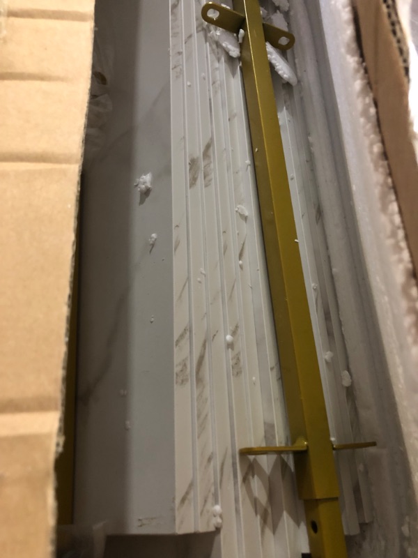Photo 1 of * item used * missing instructions *
Wolawu 5 Tiers Ladder 2-Piece Shelf White Marble Modern Bookshelf Open Tall Wall Mount Bookcase, 2 PCS