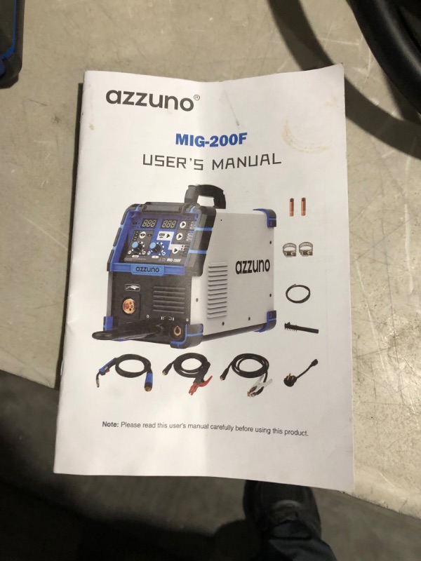 Photo 6 of ***USED - UNABLE TO TEST - PARTS MAY BE MISSING***
AZZUNO 200A MIG Welder,110V/220V Dual Voltage multiprocess welder, Gasless