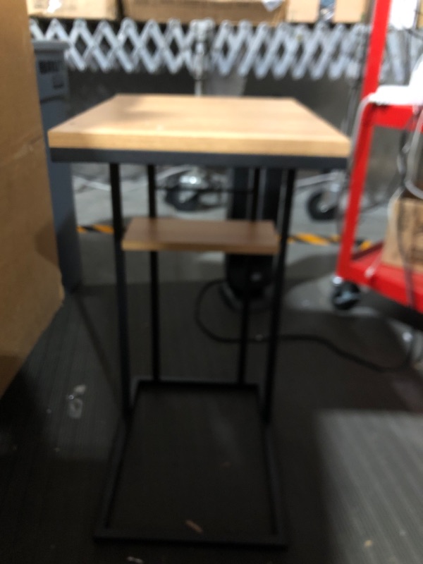 Photo 5 of **NON REFUNDABLE NO RETURNS SOLD AS IS**
**PARTS ONLY**QZIXB C Shaped End Table, Side Table  (Brown)