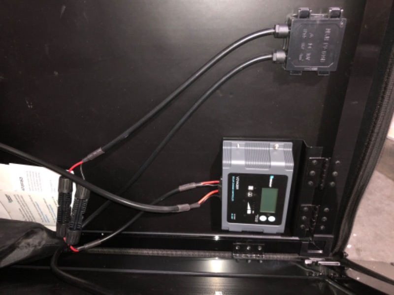 Photo 1 of 200-Watt 12-Volt Monocrystalline Foldable Suitcase Off-Grid Solar Power Kit with Voyager