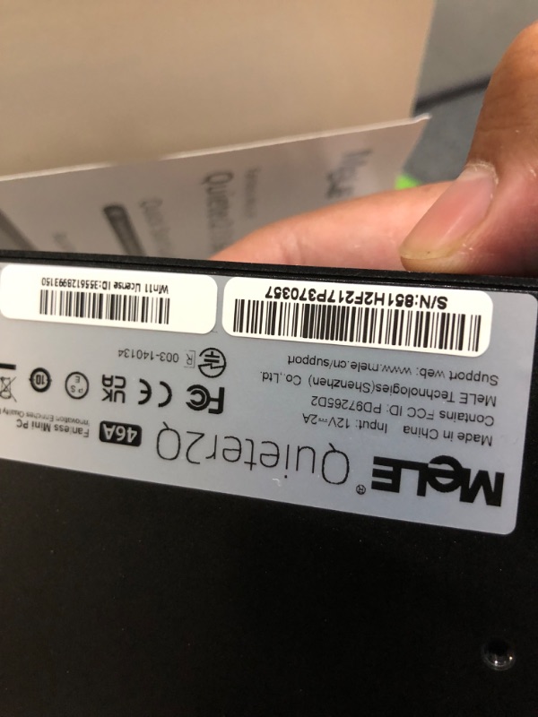 Photo 2 of MeLE Quieter2D Fanless Mini PC Window11 Home, Celeron N4000 4GB/128GB Small Desktop, Support M.2 SSD, Dual HDMI 4K,igabit Ethernet on Home IoT Celeron N4000 4GB/128GB Windows 11 Home