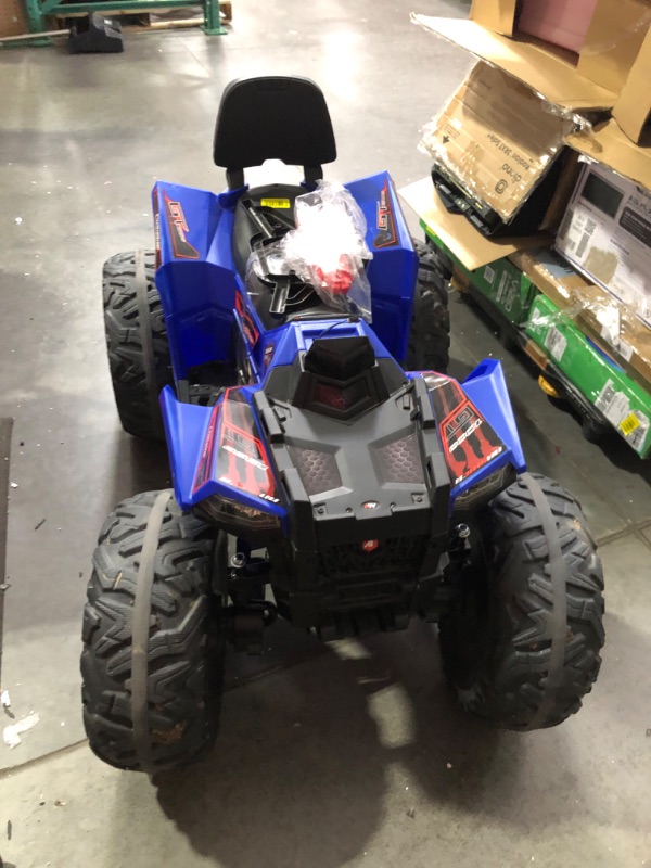 Photo 5 of ***MISSING CHARGER - NO PACKAGING - DOESN'T RUN - SEE COMMENTS***
24V Kids ATV, Hetoy Ride on Car 4WD Quad Electric Vehicle, 4x80W Powerful Engine, with 7AHx2 Large Battery, Accelerator Handle, EVA Tire, Full Metal Suspension, LED Light, Bluetooth