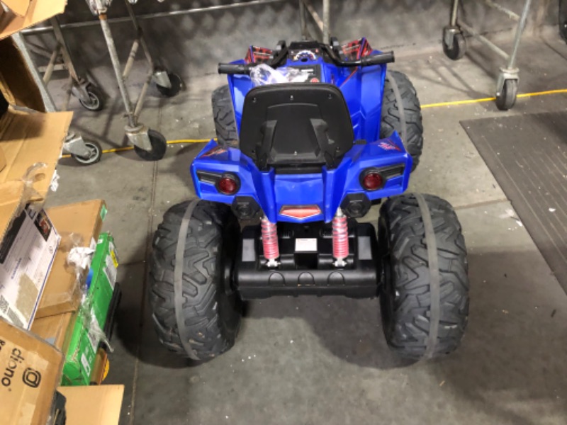 Photo 6 of ***MISSING CHARGER - NO PACKAGING - DOESN'T RUN - SEE COMMENTS***
24V Kids ATV, Hetoy Ride on Car 4WD Quad Electric Vehicle, 4x80W Powerful Engine, with 7AHx2 Large Battery, Accelerator Handle, EVA Tire, Full Metal Suspension, LED Light, Bluetooth