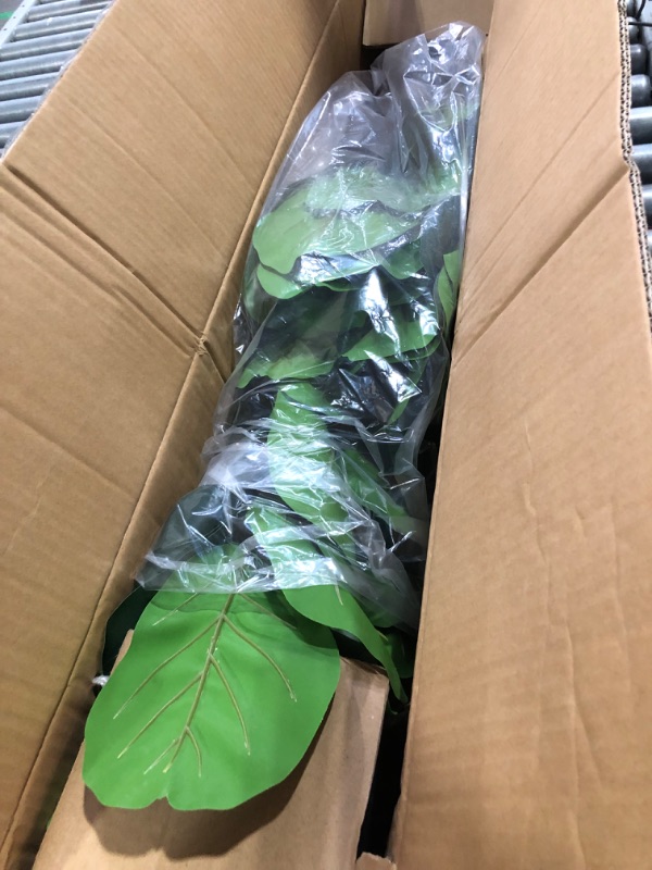 Photo 2 of ?Realead 5ft Fiddle Leaf Fig Tree Artificial - Large Fake Fig Leaf Tree with 78 Leaves - Tall Faux Plants in Plastic Nursery Pot for Modern Home Office Living Room Indoor Decor