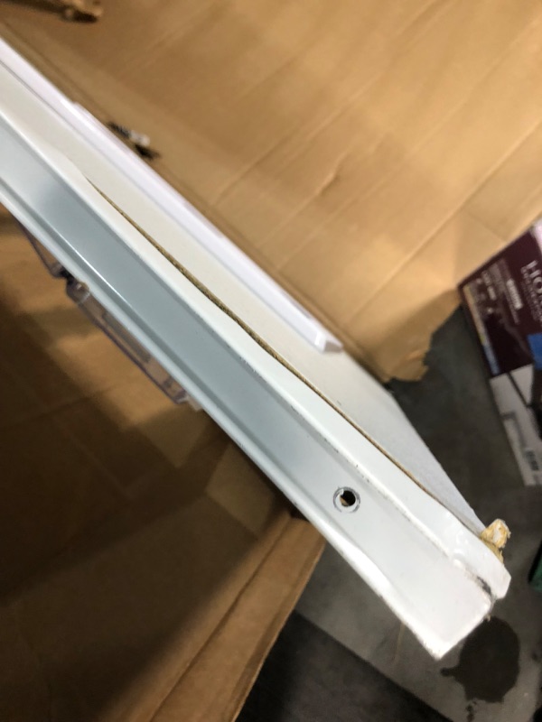 Photo 8 of ***USED - MAJOR DAMAGE - MISSING PARTS - SEE COMMENTS***
EMCO 32 in. x 80 in. White Universal 1/2 Light Pet Entry Aluminum Storm Door with Black Hardware