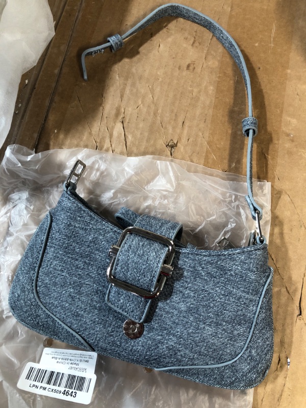Photo 1 of Denim Hobo Bag for Women Canvas Shoulder Crossbody Bags Y2K Small Clutch Totes Handbag Evening Armpit Top Handle Purse 2023