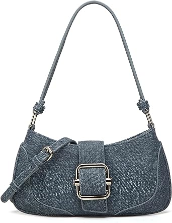 Photo 2 of Denim Hobo Bag for Women Canvas Shoulder Crossbody Bags Y2K Small Clutch Totes Handbag Evening Armpit Top Handle Purse 2023