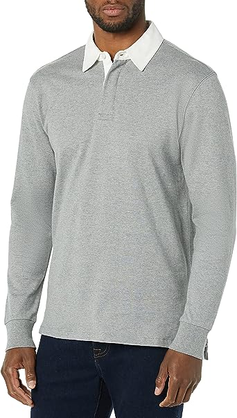 Photo 1 of Amazon Aware Men's Organic Cotton Long Sleeve Rugby Top