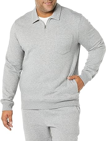 Photo 1 of Amazon Aware Men's Fleece Half Zip Sweatshirt MEDIUM GREY
