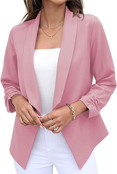 Photo 1 of NIUBIA Women's Casual Blazers Suit 3/4 Sleeve Cropped Size (S-2XL)
