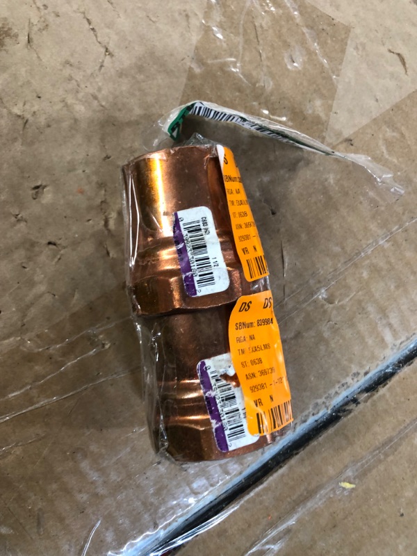 Photo 3 of [Notes] Libra Supply 1-1/2 inch(Nominal Size) Copper Female Adapter Solder Joint, C x FIP, (click in for more size options),  Copper Pressure Pipe Fitting Plumbing Supply