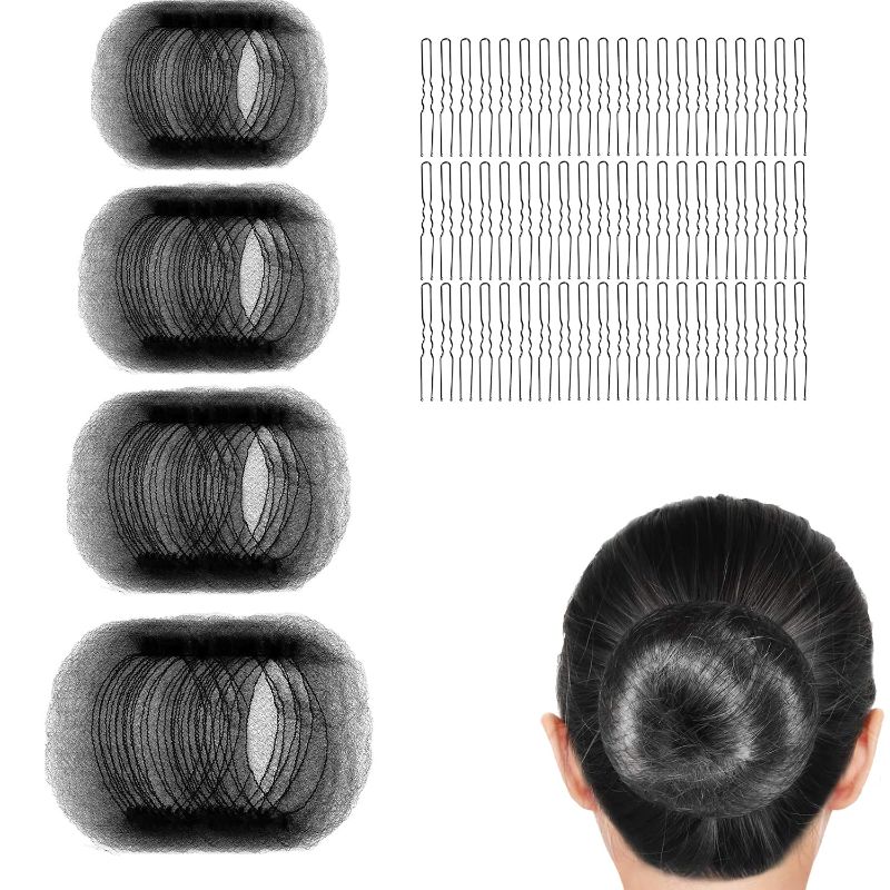 Photo 1 of [NOTES] Hai Nets for Buns,4packs @ 60PCS each, Hai Nets Invisible Elastic Mesh  Different Size Hair Nets 12in 16in 20in 24in (240pcs total)