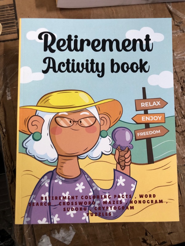 Photo 2 of [NOTES] Retirement Gifts For Women: Puzzles, Coloring, Word Search, Mazes, and More for Your Inspired Retirement Journey: Retirement Activity Book