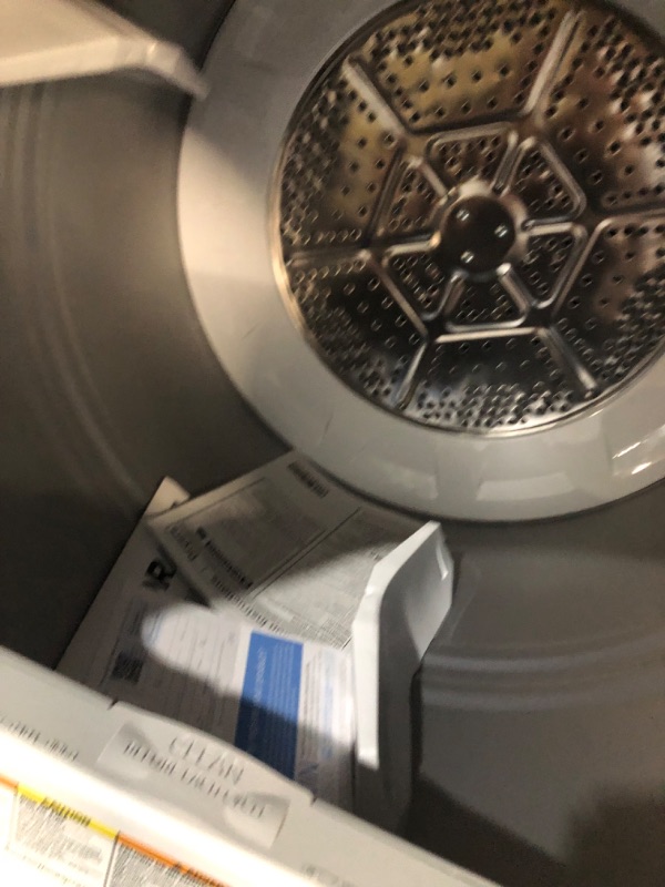 Photo 1 of GE® 7.2 cu. ft. Capacity aluminized alloy drum Electric Dryer