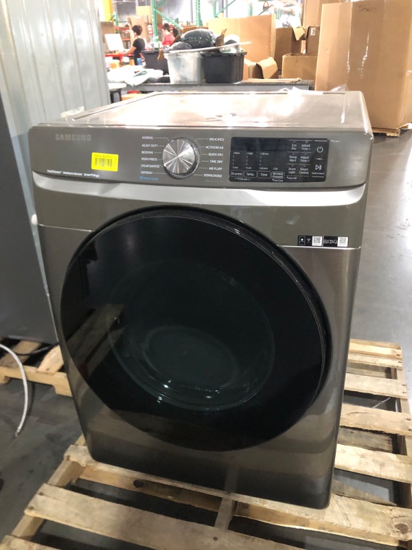 Photo 5 of 7.5 cu. ft. Smart Electric Dryer with Steam Sanitize+ in Platinum