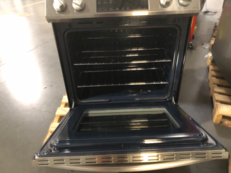 Photo 8 of 6.3 cu. ft. Smart Slide-in Electric Range in Stainless Steel